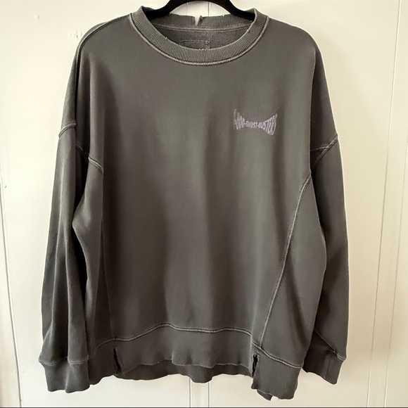 Aerie The Chill Crewneck Sweatshirt in Ghostbusters Graphic Gray Medium - Picture 9 of 12